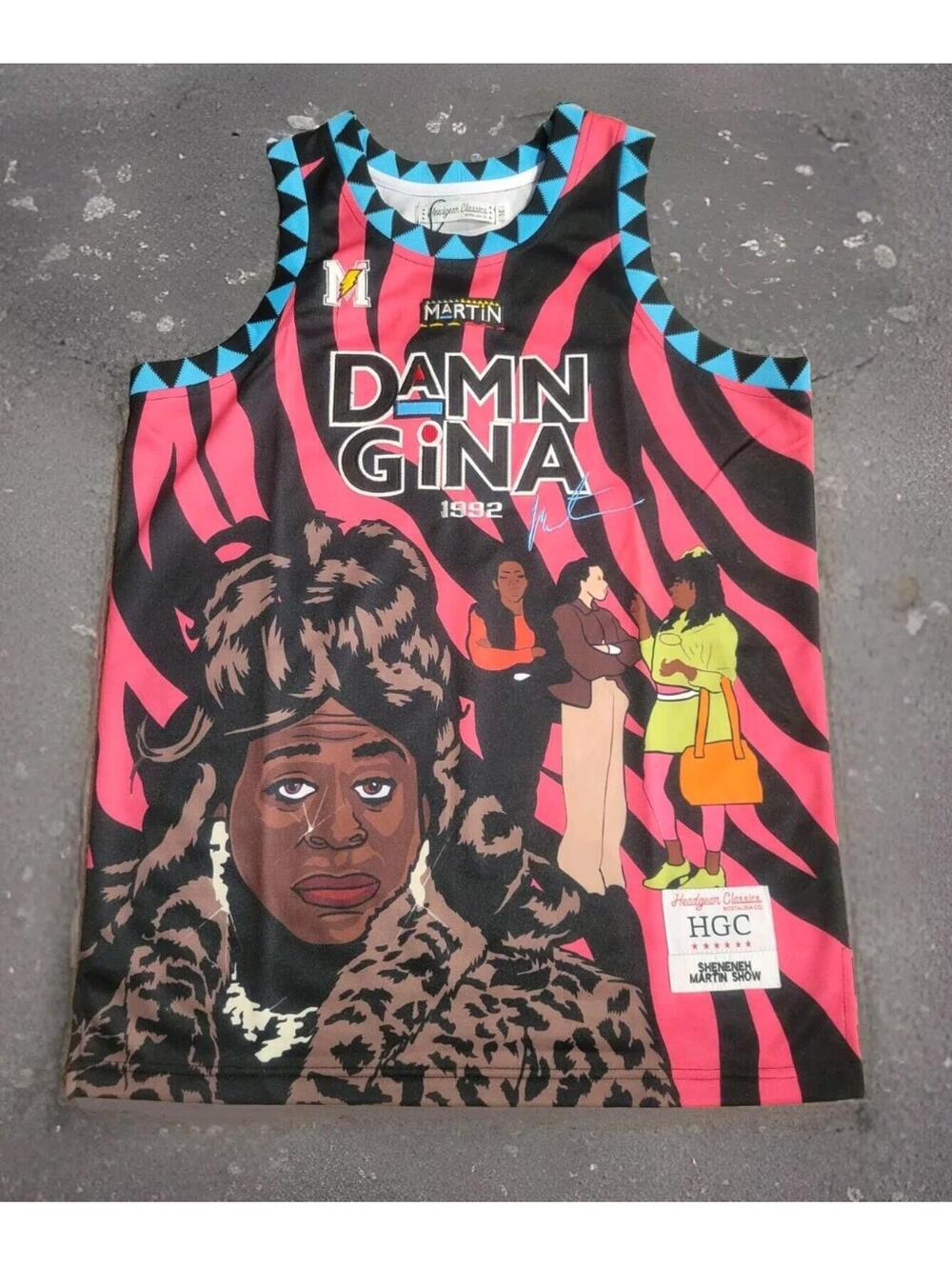 Headgear Classics DAMN GINA SHENENEH BASKETBALL JERSEY Size Medium (043)